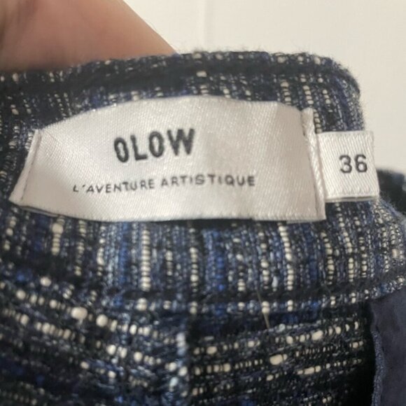 Olow Men’s Blue Textured Elastic Waist Pants Size 36 Made in Portugal - Picture 9 of 9